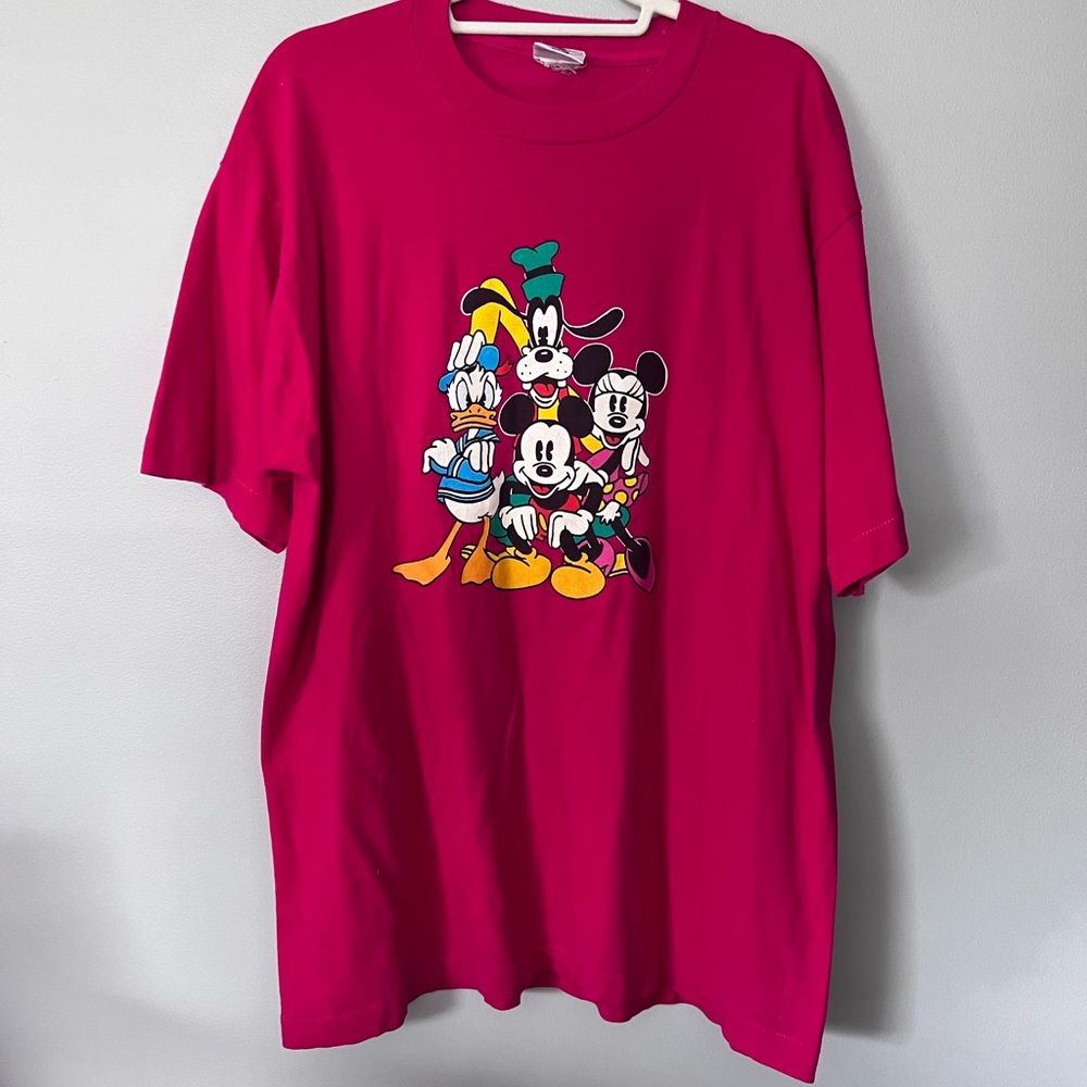Vintage Disney Fab Four Mickey Minnie Donald Goofy Graphic T-Shirt 90s Y2K